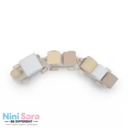 قطار چوبی طرح خرس تدی نقاشی شده مناسب اکسسوری اتاق نوزاد با بهترین کیفیت چوب راش و رنگ اکریلیک