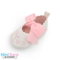 پاپوش نوزادی دخترانه روبان دار