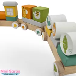 قطار چوبی طرح گاردن نقاشی شده اتاق نوزاد