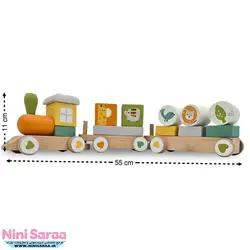 قطار چوبی طرح گاردن نقاشی شده اتاق نوزاد