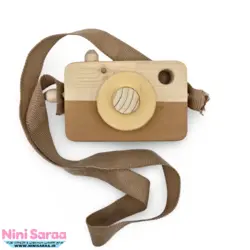 دوربین چوبی طرح تدی مناسب اکسسوری اتاق نوزاد با بهترین کیفیت چوب راش و رنگ اکریلیک