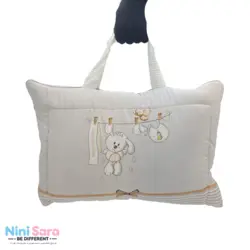 مسافرتی نوزاد مامز کیوتی (momscutie) مدل 3 تکه طرح خرگوش بند رخت رنگ طوسی- نماینده رسمی مامزکیوتی