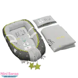 تشک گارد دار یا لبه دار 3 تکه نوزاد از برند مامز کیوتی طرح خرس قطبی- خرید مستقیم از تولیدی