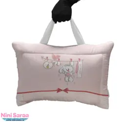 مسافرتی نوزاد مامز کیوتی (momscutie) مدل 3 تکه طرح خرگوش بند رخت رنگ صورتی- نماینده رسمی مامزکیوتی