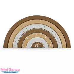 رنگین کمان چوبی طرح تدی نقاشی شده مناسب اکسسوری اتاق نوزاد با بهترین کیفیت چوب راش و رنگ اکریلیک