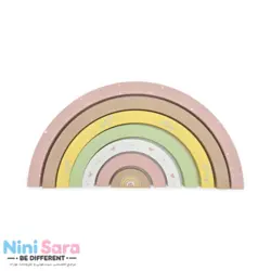 رنگین کمان چوبی طرح فرشته مناسب اکسسوری اتاق نوزاد با بهترین کیفیت چوب راش و رنگ اکریلیک