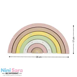 رنگین کمان چوبی طرح فرشته مناسب اکسسوری اتاق نوزاد با بهترین کیفیت چوب راش و رنگ اکریلیک