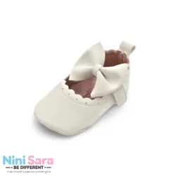 پاپوش نوزادی دخترانه پاپیون چرمی