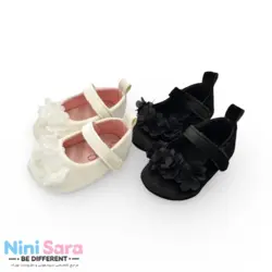 پاپوش نوزادی دخترانه مخمل مجلسی