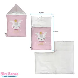 ست خواب نوزاد برند مامز کیوتی (momscutie) مدل 4 تکه طرح خرگوش پرنسس- نماینده رسمی مامزکیوتی
