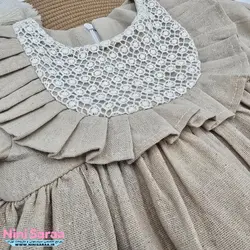 سارافون پیراهن دخترانه گیپور