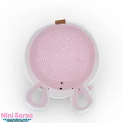 سبد و جا لباسی درب دار قیطان باکیفیت و عروسکی اتاق کودک طرح خرگوش رنگ صورتی