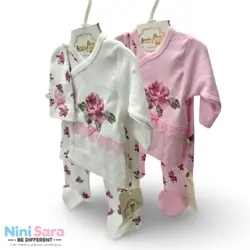 ست 3 تکه دخترانه مجلسی نوزاد تا سه ماه