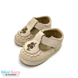 پاپوش نوزادی دخترانه رنگ کرم