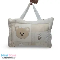 مسافرتی نوزاد مامز کیوتی (momscutie) مدل 3 تکه طرح پرفروش خرس تدی چهل تکه- نماینده رسمی مامزکیوتی