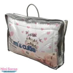مسافرتی نوزاد مامز کیوتی (momscutie) مدل 3 تکه طرح زرافه قلبی- نماینده رسمی مامزکیوتی