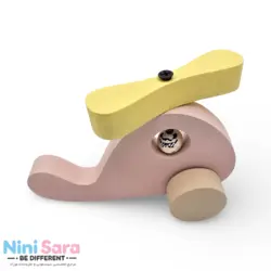 هلیکوپتر چوبی نوزاد طرح فرشته مناسب اکسسوری اتاق نوزاد با بهترین کیفیت چوب راش و رنگ اکریلیک