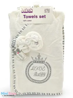 حوله نوزاد 5 تکه مدل تاج | قیمت ویژه