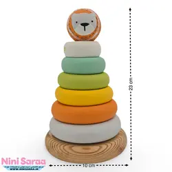 برج هوش چوبی طرح گاردن مناسب اکسسوری اتاق نوزاد با بهترین کیفیت چوب راش و رنگ اکریلیک