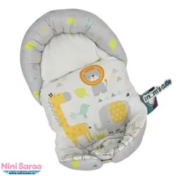 قنداق سوئیسی دوطرفه نوزاد از برند مامزکیوتی طرح فیل و زرافه گاردن - خرید مستقیم از تولیدی