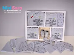 ست لباس 19 تکه بیمارستانی نوزاد بدو تولد برند کوکالو Cocalo- - طرح سبیل (پسرانه)