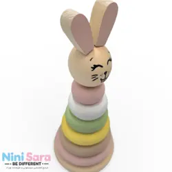برج هوش چوبی طرح فرشته مناسب اکسسوری اتاق نوزاد با بهترین کیفیت چوب راش و رنگ اکریلیک