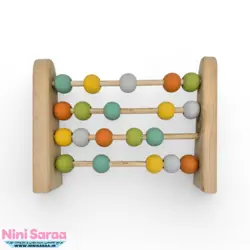 چرتکه چوبی طرح گاردن مناسب اکسسوری اتاق نوزاد با بهترین کیفیت چوب راش و رنگ اکریلیک