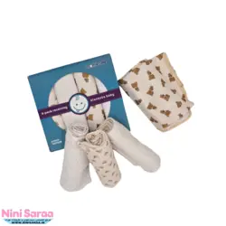 خشک کن پا نوزاد برند مامز کیوتی(momscutie) بسته 4 عددی طرح خرس بند رخت رنگ کرم- خرید مستقیم از تولید کننده