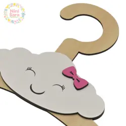 چوب‌ لباسی چوبی عروسکی نوزادی
