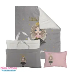مسافرتی نوزاد مامز کیوتی (momscutie) مدل 3 تکه طرح پرنسس موفرفری- نماینده رسمی مامزکیوتی