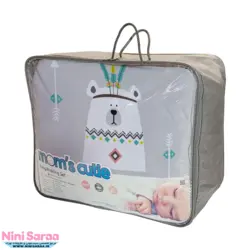 ست خواب نوزاد برند مامز کیوتی (momscutie) مدل 4 تکه طرح خرس قطبی- نماینده رسمی مامزکیوتی