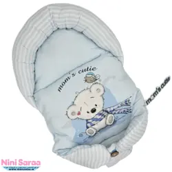 قنداق سوئیسی دوطرفه نوزاد از برند مامزکیوتی طرح کوالا رنگ آبی- خرید مستقیم از تولیدی