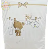 ست خواب نوزاد برند مامز کیوتی (momscutie) مدل 4 تکه طرح پرفروش خرس تدی چهل تکه- نماینده رسمی مامزکیوتی