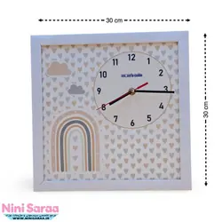 سرویس لوستر،آباژور،ساعت و جای دستمال نوزاد برند مامز کیوتی(momscutie) مدل 4 تکه طرح رنگین کمان- خرید مستقیم از تولید کننده