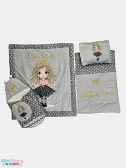 ست خواب نوزاد 4 تکه مخمل مدل دختر | قیمت ویژه