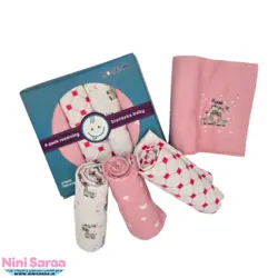 خشک کن پا نوزاد برند مامز کیوتی(momscutie) بسته 4 عددی طرح زرافه قلبی رنگ صورتی- خرید مستقیم از تولید کننده