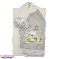 حوله نوزاد مامز کیوتی طرح کوالا رنگ طوسی- خرید مستقیم از تولیدی