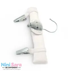 چوب‌ لباس مخمل عروسکی نوزادی طرح فیل