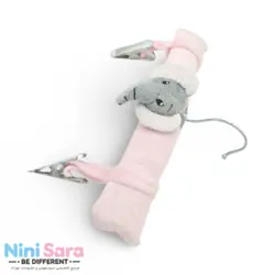 چوب‌ لباس مخمل عروسکی نوزادی طرح فیل