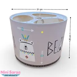 سرویس لوستر،آباژور،ساعت و جای دستمال نوزاد برند مامز کیوتی(momscutie) مدل 4 تکه طرح خرس قطبی- خرید مستقیم از تولید کننده