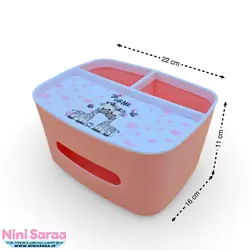 سرویس لوستر،آباژور،ساعت و جای دستمال نوزاد برند مامز کیوتی(momscutie) مدل 4 تکه طرح زرافه قلبی رنگ صورتی- خرید مستقیم از تولید کننده