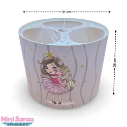 سرویس لوستر،آباژور،ساعت و جای دستمال نوزاد برند مامز کیوتی(momscutie) مدل 4 تکه طرح پرنسس اسب تک شاخ - خرید مستقیم از تولید کننده