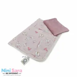 زیرانداز تعویض پوشک نوزاد مامزکیوتی (Mom’s Cutie) طرح خرگوش بند رخت صورتی