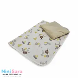 زیرانداز تعویض پوشک نوزاد مامزکیوتی (Mom’s Cutie) طرح خرس کارتونی کرم