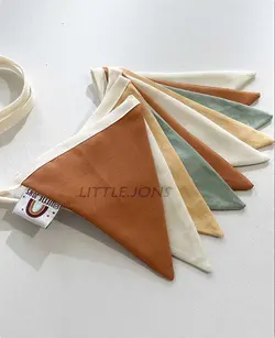 ریسه ۱۰ تکه مثلثی آجری نخودی