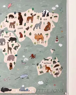 نقشه دیواری kids map
