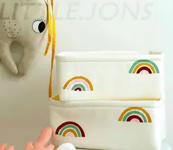 باکس مستطیل رنگین کمان خردلی سبز