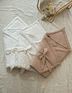 دورپیچ کلاهدار موسلین لایه دوزی