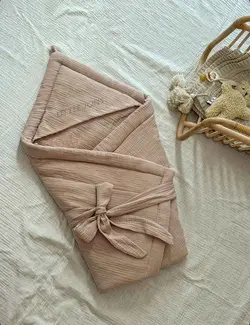 دورپیچ کلاهدار موسلین لایه دوزی