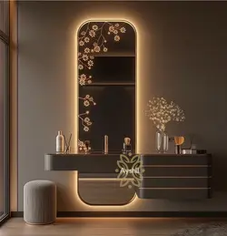 میز آرایش مدل جولیابا آینه قدی به همراه نورپردازی